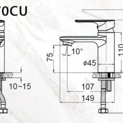 Vòi chậu lavabo nóng lạnh Caesar B770CU