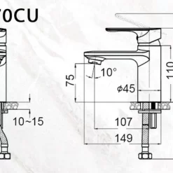 Vòi chậu lavabo nóng lạnh Caesar B770CU 12 Vòi chậu lavabo nóng lạnh Caesar B770CU