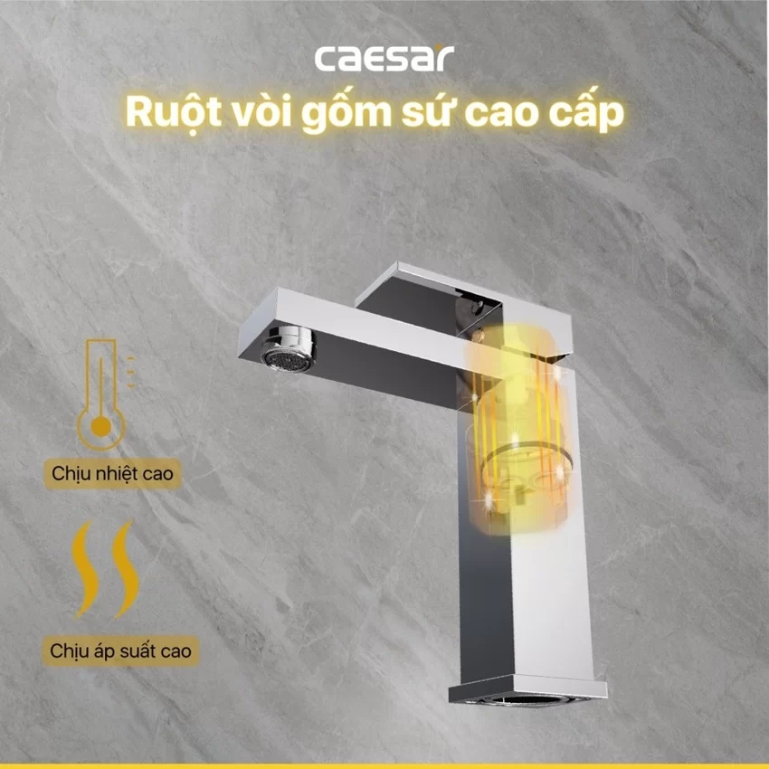 Vòi chậu lavabo nóng lạnh Caesar B840CU 15 Chi tiết sản phẩm vòi chậu lavabo nóng lạnh Caesar B840CU