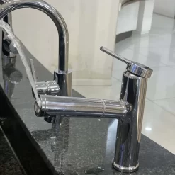 Vòi chậu lavabo nóng lạnh dây rút Caesar B196C 13 Vòi chậu lavabo nóng lạnh dây rút Caesar B196C