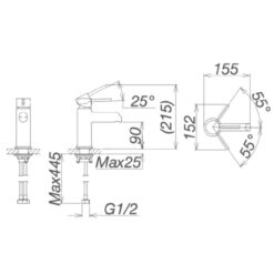 Vòi chậu lavabo nóng lạnh Viglacera VG141