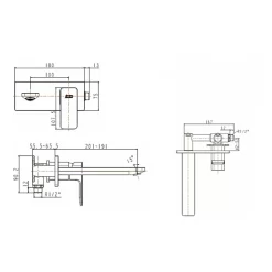 Vòi lavabo âm tường nóng lạnh Evolution American Standard WF-1304 (WF1304) 22 Vòi lavabo âm tường nóng lạnh Evolution American Standard WF-1304 (WF1304)