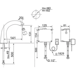 Vòi lavabo cảm ứng American Standard Selectronic WF-8805 (WF8805)