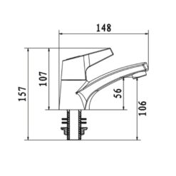 Vòi lavabo lạnh American Standard W.126 (tay gạt)