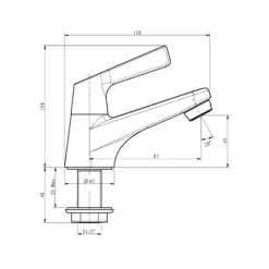Vòi lavabo lạnh American Standard WF-T601 (WFT601) 12 Vòi lavabo lạnh American Standard WF-T601 (WFT601)