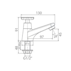 Vòi lavabo lạnh American Standard WF-T701 (WFT701) 12 Vòi lavabo lạnh American Standard WF-T701 (WFT701)