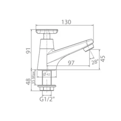 Vòi lavabo lạnh American Standard WF-T701 (WFT701) 12 Vòi lavabo lạnh American Standard WF-T701 (WFT701)