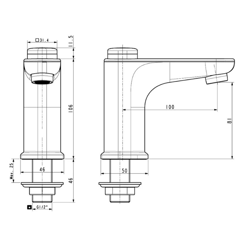 Vòi lavabo lạnh EasyFLO American Standard WF-T823 (WFT823) 10 Vòi lavabo lạnh EasyFLO American Standard WF-T823 (WFT823)
