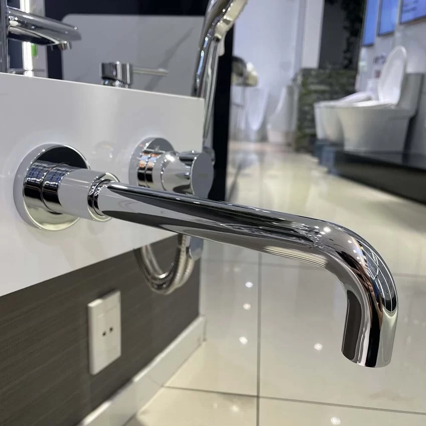 Thiết kế sang trọng của Vòi lavabo nóng lạnh âm tường Caesar B308C Thiết kế sang trọng của Vòi lavabo nóng lạnh âm tường Caesar B308C
