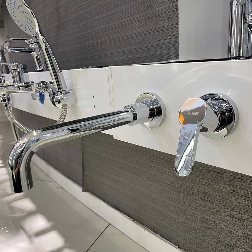 Ứng dụng thực tế của Vòi lavabo nóng lạnh âm tường Caesar B308C Ứng dụng thực tế của Vòi lavabo nóng lạnh âm tường Caesar B308C
