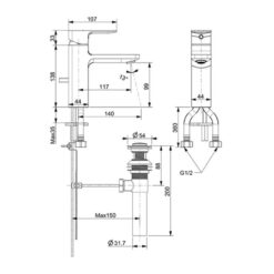 Vòi lavabo nóng lạnh American Standard Acacia Evolution WF-1301 (WF1301) 15 Vòi lavabo nóng lạnh American Standard Acacia Evolution WF-1301 (WF1301)