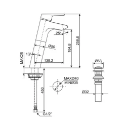 Vòi lavabo nóng lạnh American Standard Active WF-3902 (WF3902)