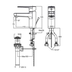 Vòi lavabo nóng lạnh American Standard Codie WF-B201 (WFB201)