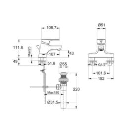 Vòi lavabo nóng lạnh American Standard Concept WF-1401 (WF1401)