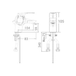 Vòi lavabo nóng lạnh American Standard Cygnet WF-0301 (WF0301)
