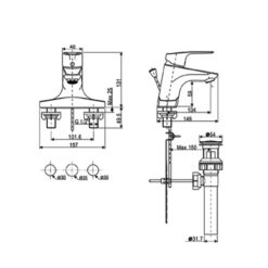 Vòi lavabo nóng lạnh American Standard Cygnet WF-0302 (WF0302)