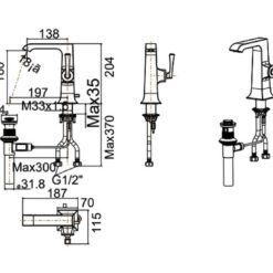 Vòi lavabo nóng lạnh American Standard Kastello WF-1601 (WF1601)