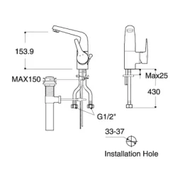 Vòi lavabo nóng lạnh American Standard La Vitta WF-0501 (WF0501) 5 Vòi lavabo nóng lạnh American Standard La Vitta WF-0501 (WF0501)