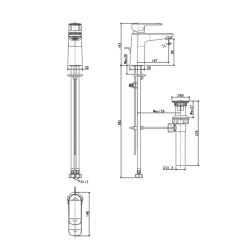 Vòi lavabo nóng lạnh American Standard Loven WF-1M01 (WF1M01) 12 Vòi lavabo nóng lạnh American Standard Loven WF-1M01 (WF1M01)