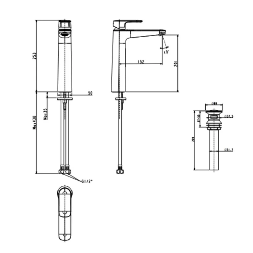 Vòi lavabo nóng lạnh American Standard Loven WF-1M02 (WF1M02) 7 Vòi lavabo Loven WF-1M02 thiết kế sang trọng
