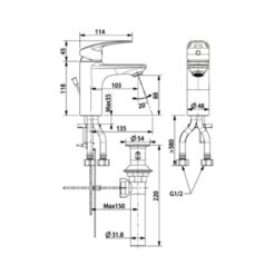 Vòi lavabo nóng lạnh American Standard Milano WF-0901 (WF0901)