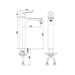 Vòi lavabo nóng lạnh American Standard Milano WF-0902 (WF0902) 18 Vòi lavabo nóng lạnh American Standard Milano WF-0902 (WF0902)