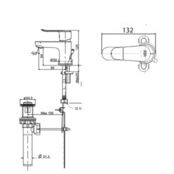 Vòi lavabo nóng lạnh American Standard Neo Modern WF-0701 (WF0701)