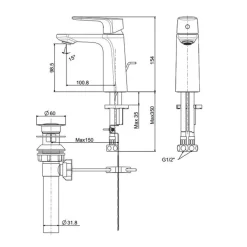 Vòi lavabo nóng lạnh American Standard Signature WF-1701 (WF1701) 19 Vòi lavabo nóng lạnh American Standard Signature WF-1701 (WF1701)