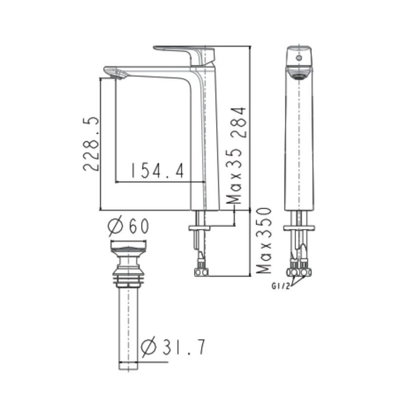 Vòi lavabo nóng lạnh American Standard Signature WF-1702 (WF1702) 4 Vòi lavabo nóng lạnh American Standard Signature WF-1702 (WF1702)