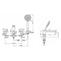 Vòi sen bồn tắm nóng lạnh American Standard Acacia WF-1300 (WF1300)