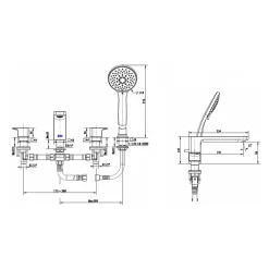 Vòi sen bồn tắm nóng lạnh American Standard Acacia WF-1300 (WF1300)