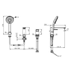 Vòi sen bồn tắm nóng lạnh American Standard Loven WF-1M00 (WF1M00)