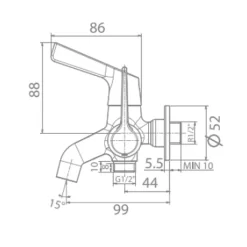 Vòi sen lạnh Winston American Standard WF-T603 (WFT603) 10 Vòi sen lạnh Winston American Standard WF-T603 (WFT603)