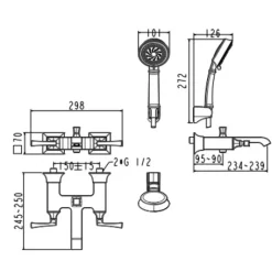 Vòi sen nóng lạnh American Standard WF-1611 (WF1611) 12 Vòi sen nóng lạnh American Standard WF-1611 (WF1611)