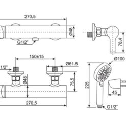 Vòi sen nóng lạnh American Standard WF-3912 (WF3912)