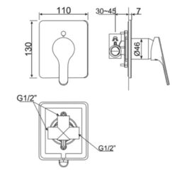 Vòi sen tắm âm tường American Standard WF-1422 (WF1422)