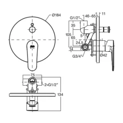 Vòi sen tắm âm tường American Standard WF-B221 (WFB221)