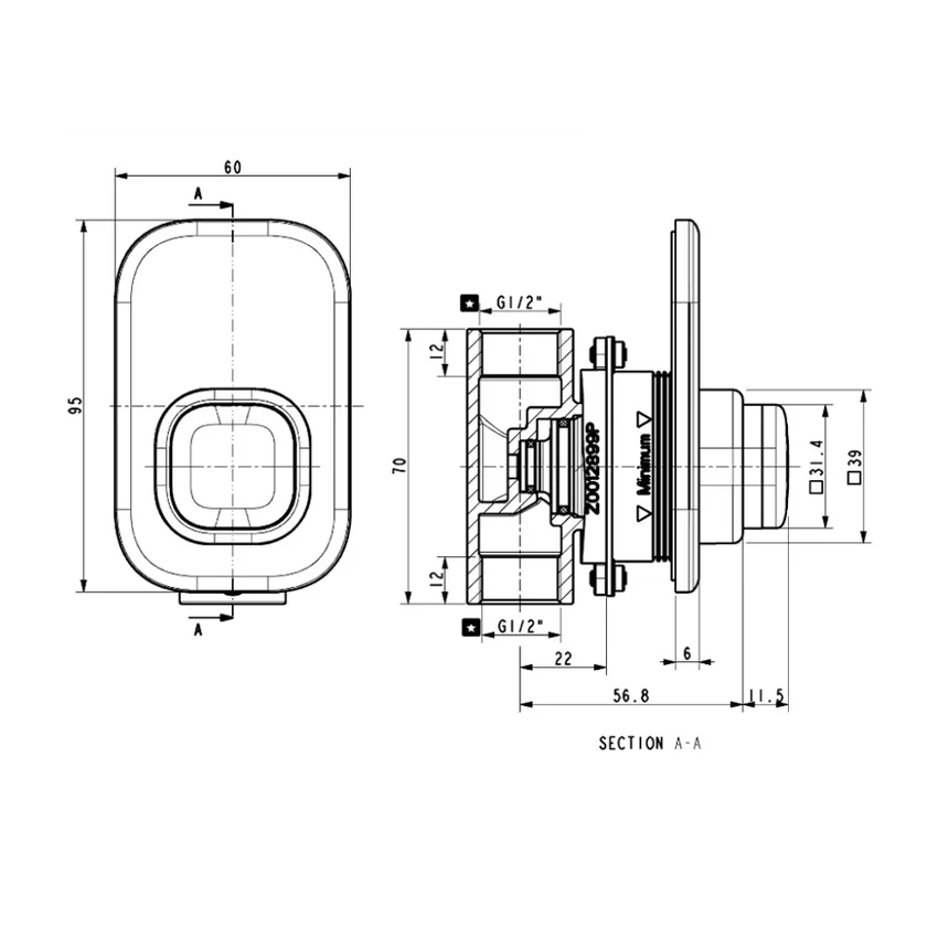 Vòi sen tắm âm tường American Standard WF-T826B/W 9 Vòi sen tắm âm tường American Standard WF-T826B/W