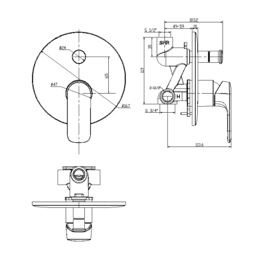 Vòi sen tắm Loven American Standard WF-1M21 - SKU: WF-1M21 Vòi sen tắm Loven American Standard WF-1M21