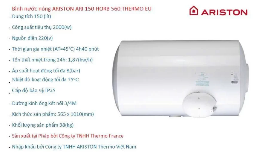 Bình nóng lạnh Ariston dung tích lớn 150l - 200l - 300l - 500l 4 Bình nóng lạnh Ariston dung tích lớn 150l - 200l - 300l - 500l