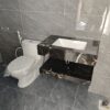 Bàn đá 2 tầng màu đen vân đá có lavabo âm bàn Viglacera VI12-9GP01