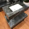 Bàn đá 2 tầng màu xám đen có lavabo âm bàn Viglacera US10-9GP03