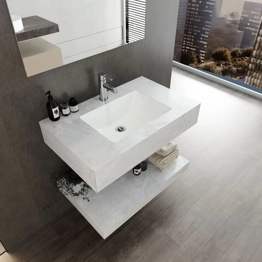 Lavabo âm bàn đá 2 tầng Viglacera US8-9GP01 Lavabo âm bàn đá 2 tầng Viglacera