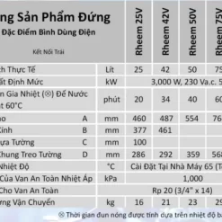 Bình nước nóng gián tiếp Rheem Mekong
