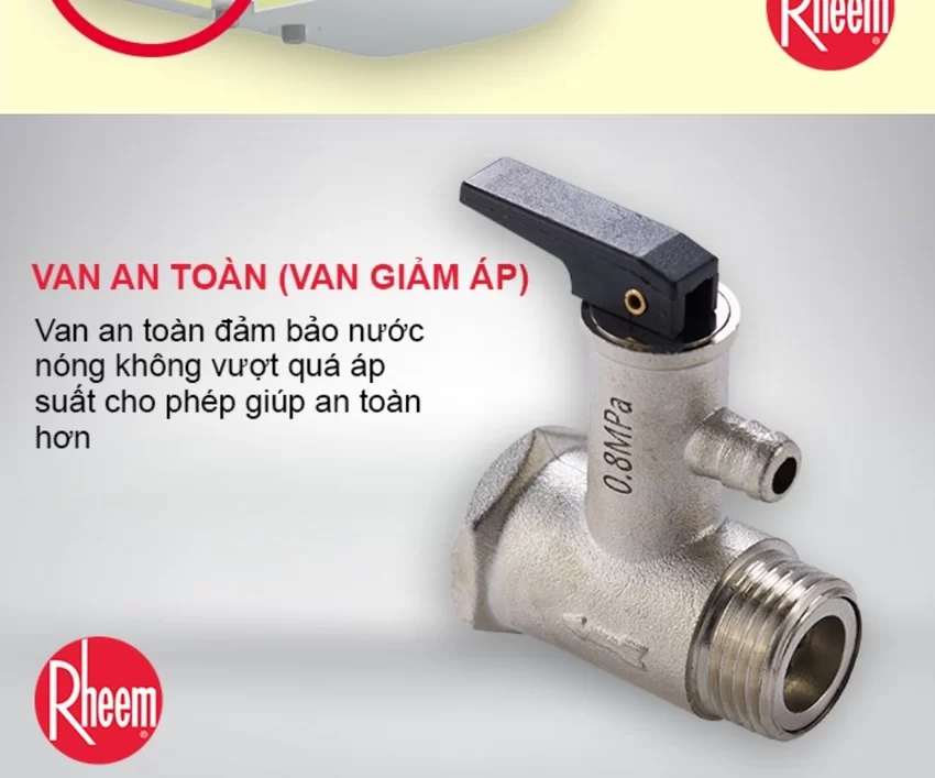 Bình nước nóng gián tiếp Rheem Xwell 25 Cận cảnh thiết kế Bình nước nóng gián tiếp Rheem Xwell