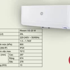 Bình nước nóng gián tiếp Rheem Xwell 19 Bình nước nóng gián tiếp Rheem Xwell