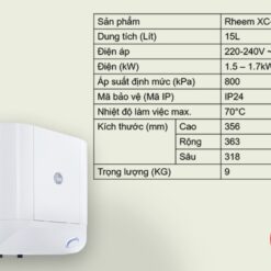 Bình nước nóng gián tiếp Rheem Xwell