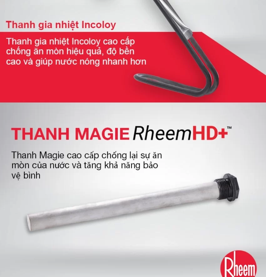 Bình nước nóng gián tiếp Rheem Xwell 11 Bình nước nóng gián tiếp Rheem Xwell