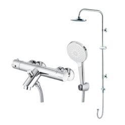 Bộ sen cây tắm đứng nhiệt độ Caesar BS122+TS617