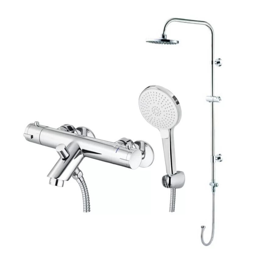 Bộ sen cây tắm đứng nhiệt độ Caesar BS122+TS617 Bộ sen cây tắm đứng nhiệt độ Caesar BS122+TS617